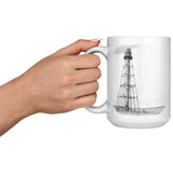 Marblehead, Lighthouse Sketch b&w - Mug