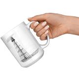 Marblehead, Lighthouse Sketch b&w - Mug