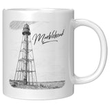 Marblehead, Lighthouse Sketch (b&w Marblehead) - Mug