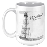 Marblehead, Lighthouse Sketch (b&w Marblehead) - Mug