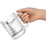 Marblehead, Lighthouse Sketch (b&w Marblehead) - Mug