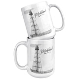 Marblehead, Lighthouse Sketch (b&w Marblehead) - Mug
