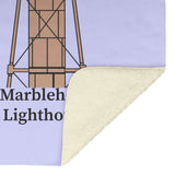 Marblehead Lighthouse Top - Fleece Blanket