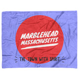 Marblehead Mass Town w Spirit red circle - Fleece Blenket