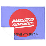 Marblehead Mass Town w Spirit red circle - Fleece Blenket