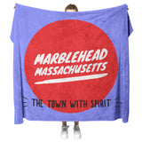 Marblehead Mass Town w Spirit red circle - Fleece Blenket