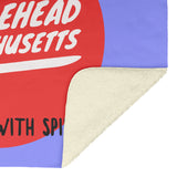 Marblehead Mass Town w Spirit red circle - Fleece Blenket