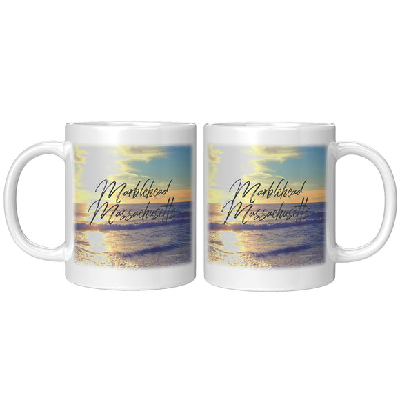 Marblehead Massachusetts Sun & Waves - Mug