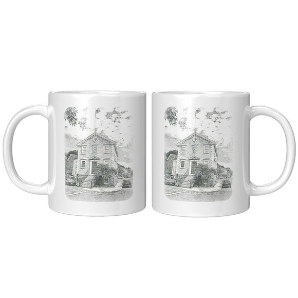 Marblehead, Old Town House Sketch b&w - Mug