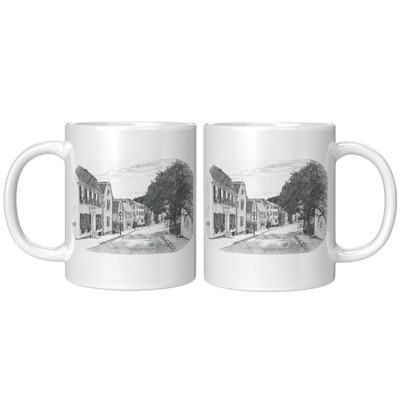 Marblehead, State Street b&w Sketch - Mug