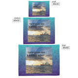 Need A Bigger Boat-Orca,Guys,Shark,Sunset - Fleece Blanket