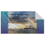 Need A Bigger Boat Scene, Sunset, Beach Towel