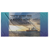 Need A Bigger Boat Scene, Sunset, Beach Towel