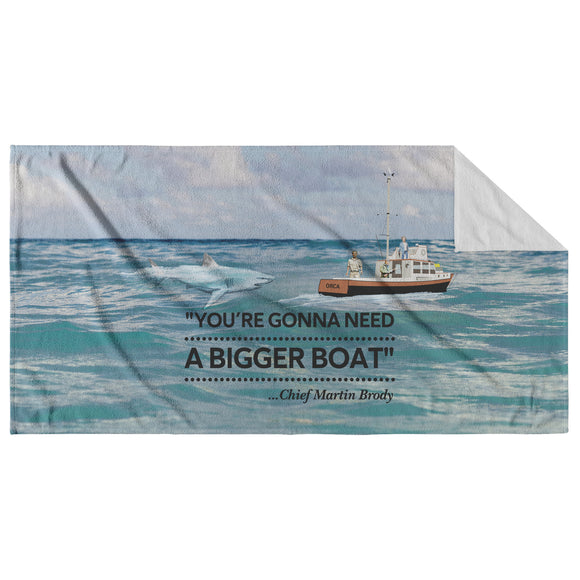 Need a Bigger Boat Scene - Beach Towel