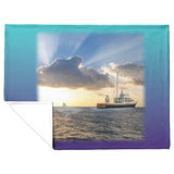 Orca, Guys, Shark Sunset - Fleece Blanket