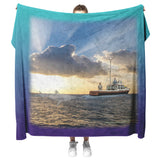 Orca, Guys, Shark Sunset - Fleece Blanket