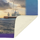 Orca, Guys, Shark Sunset - Fleece Blanket