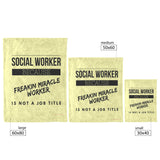 Social Worker - Freakin Miracle Worker - Fleece Blanket v1