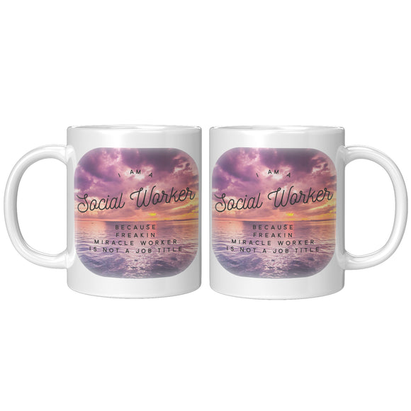 Social Worker, Freakin Miracle Worker - Mug v4