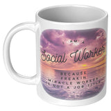 Social Worker, Freakin Miracle Worker - Mug v4