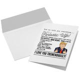 Trump - Fantastic Wife 7x5 Note Card