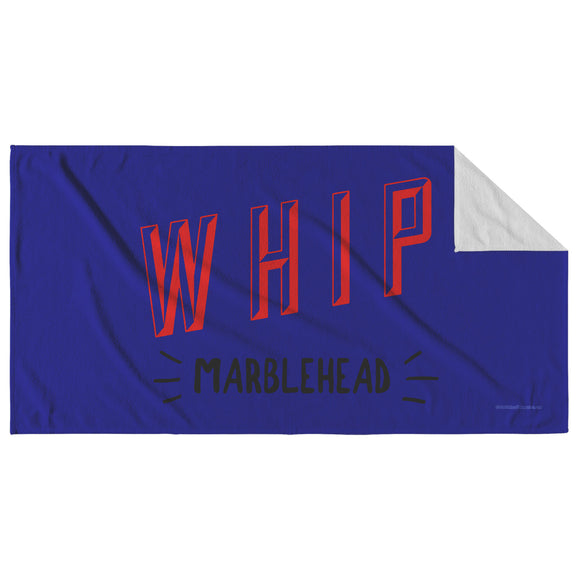 WHIP - Marblehead - Beach Towel - Dk Blue Bckgrnd