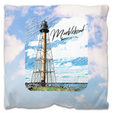 Marblehead Lighthouse, Color Sketch - Outdoor Pillow