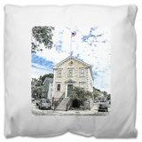 Old Town House Color Sketch - Outdoor Pillow