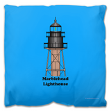 Lighthouse Top, Blue Bckgrnd, Outdoor Pillow