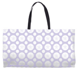 Marblehead SeaPrints Weekender Tote - Sand Dollar Print v2, Light Periwinkle