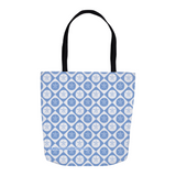 Marblehead SeaPrints Tote Bag - Sand Dollar Print v1 - Pastel Blue