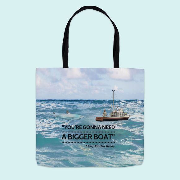 Jaws - Need a Bigger Boat Scene, Tote Bag
