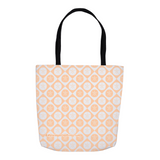 Marblehead SeaPrints Tote Bag - Sand Dollar Print v1 - Deep Peach