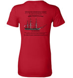 Destination Marblehead - USS Constitution - Ladies Fitted T-Shirt (LEFT FRONT & BACK PRINT) - by Bella