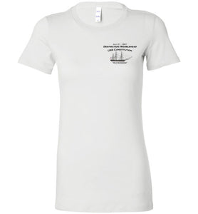 Destination Marblehead - USS Constitution - Ladies Fitted T-Shirt (LEFT FRONT & BACK PRINT) - by Bella