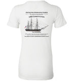 Destination Marblehead - USS Constitution - Ladies Fitted T-Shirt (LEFT FRONT & BACK PRINT) - by Bella