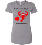 Real Women Love Lobster, Marblehead  - Ladies Fitted T-Shirt - by Bella