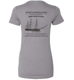 Destination Marblehead - USS Constitution - Ladies Fitted T-Shirt (LEFT FRONT & BACK PRINT) - by Bella