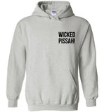 WICKED PISSAH! Bold Black - Hoodie (LEFT CHEST PRINT)