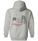 Devereux Beach, Marblehead v2 - Hoodie (FRONT LEFT & BACK PRINT)