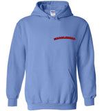 Marblehead - Red/Blk Curve - Hoodie (LEFT CHEST - FRONT ONLY PRINT)