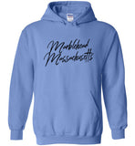 Marblehead Massachusetts, Black Script - Hoodie