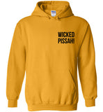 WICKED PISSAH! Bold Black - Hoodie (LEFT CHEST PRINT)