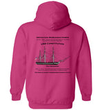 Destination Marblehead - USS Constitution - Hoodie (FRONT LEFT AND BACK PRINT)