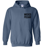 WICKED PISSAH! Bold Black - Hoodie (LEFT CHEST PRINT)