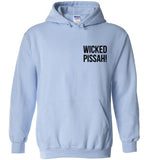 WICKED PISSAH! Bold Black - Hoodie (LEFT CHEST PRINT)