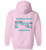 Devereux Beach, Marblehead v3 - Hoodie (FRONT LEFT & BACK PRINT)