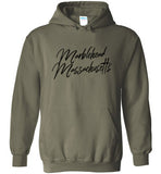 Marblehead Massachusetts, Black Script - Hoodie