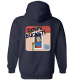 Down Bucket Cartoon - Hoodie (FRONT LEFT & BACK PRINT)