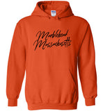 Marblehead Massachusetts, Black Script - Hoodie